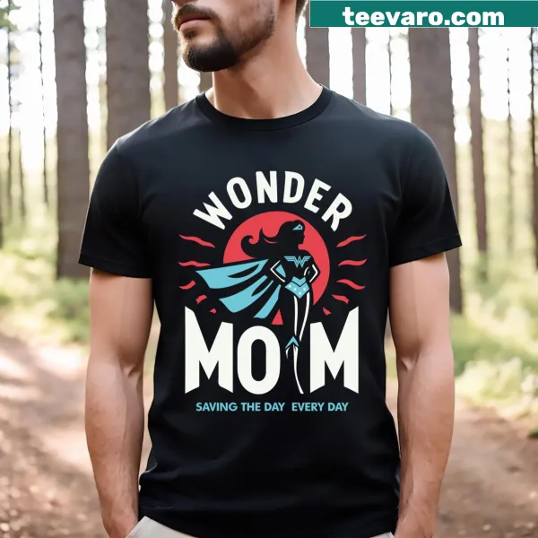 Illustration of a superhero mom with 'Wonder Mom' text
