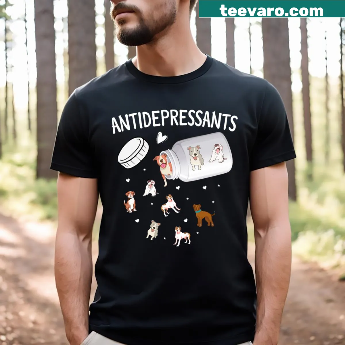 T-shirt with a heartfelt message for pitbull owners — on a men's t-shirt