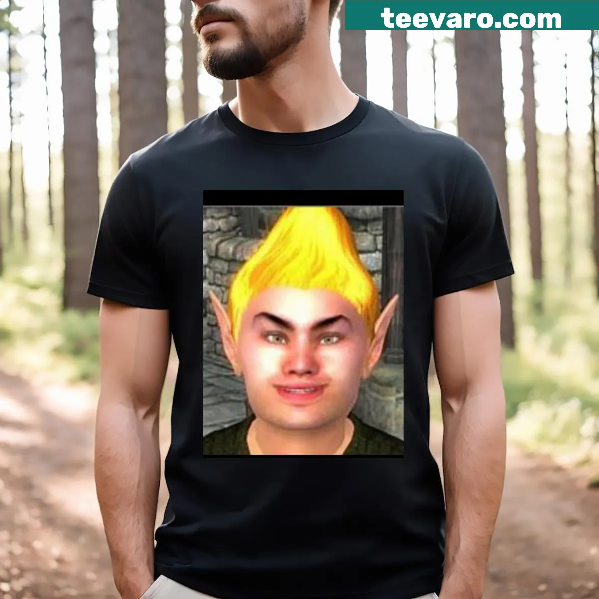 Enchanting graphic T-shirt featuring the phrase By Azura! — on a men's t-shirt