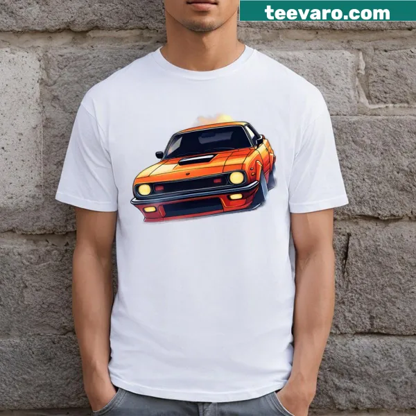 Bold graphic T-shirt celebrating automotive passion