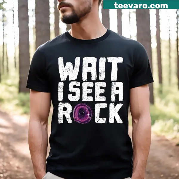 Vintage-style geology T-shirt with humorous rock hounding design