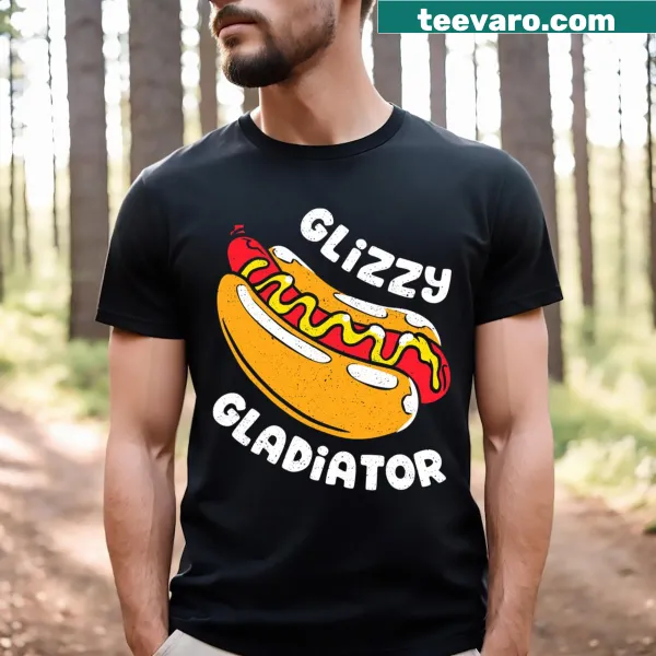 Funny hot dog graphic tee with pun text