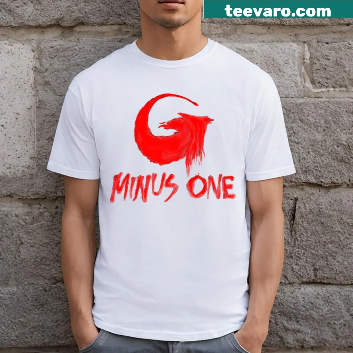 Modern graphic of Godzilla for 2023 on a t-shirt — on a men's t-shirt