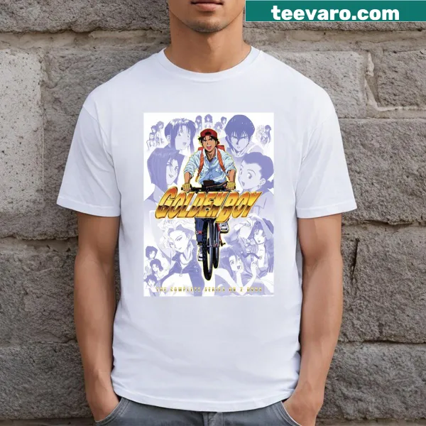 Cartoon style anime graphic featuring a golden-haired character