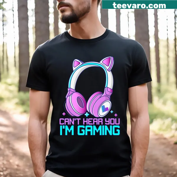 Funny video gamer t-shirt with humorous gaming message