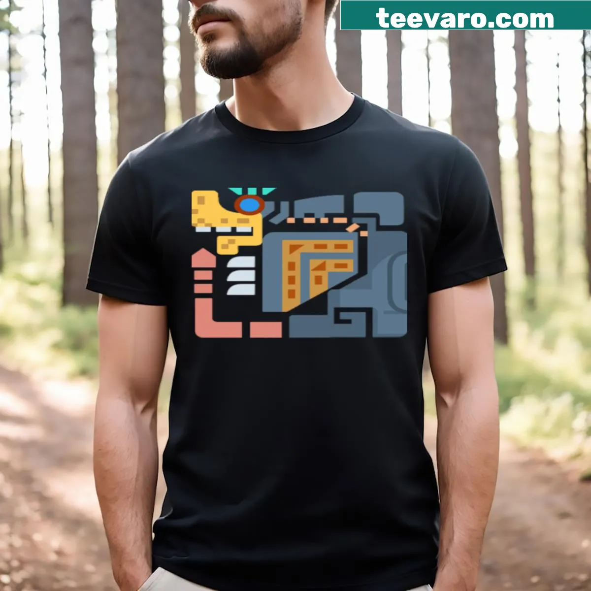 Illustration of Gypceros from Monster Hunter on a T-shirt — on a men's t-shirt