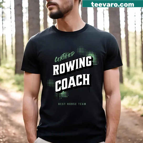 Rowing-themed T-shirt for coaches with essential graphic