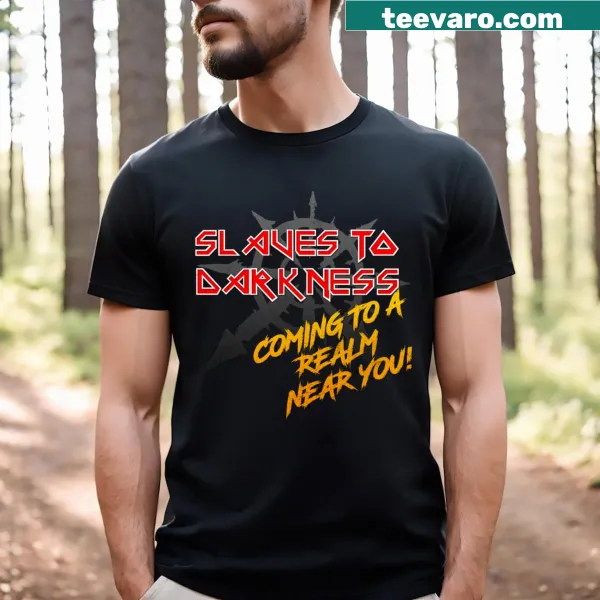 Tour logo t-shirt with dark illustrative design