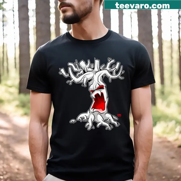 Imaginative t-shirt featuring a whimsical Vampire Tree illustration