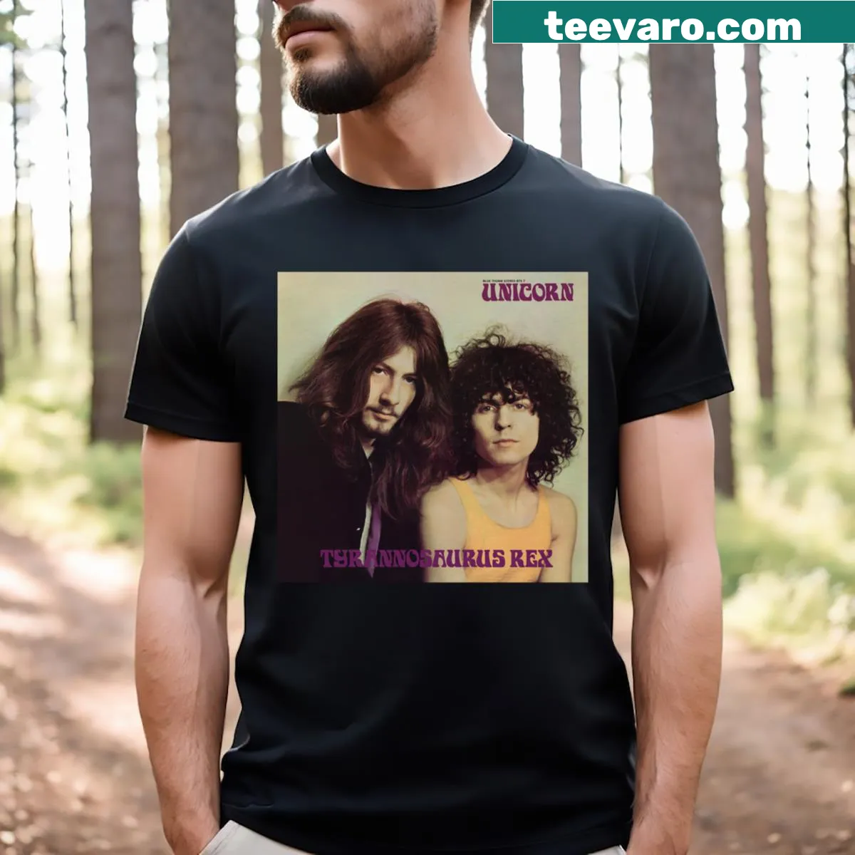 Vintage music band T-shirt with retro design — on a men's t-shirt