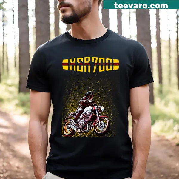 T-shirt featuring an illustration of the XSR 700 motorcycle