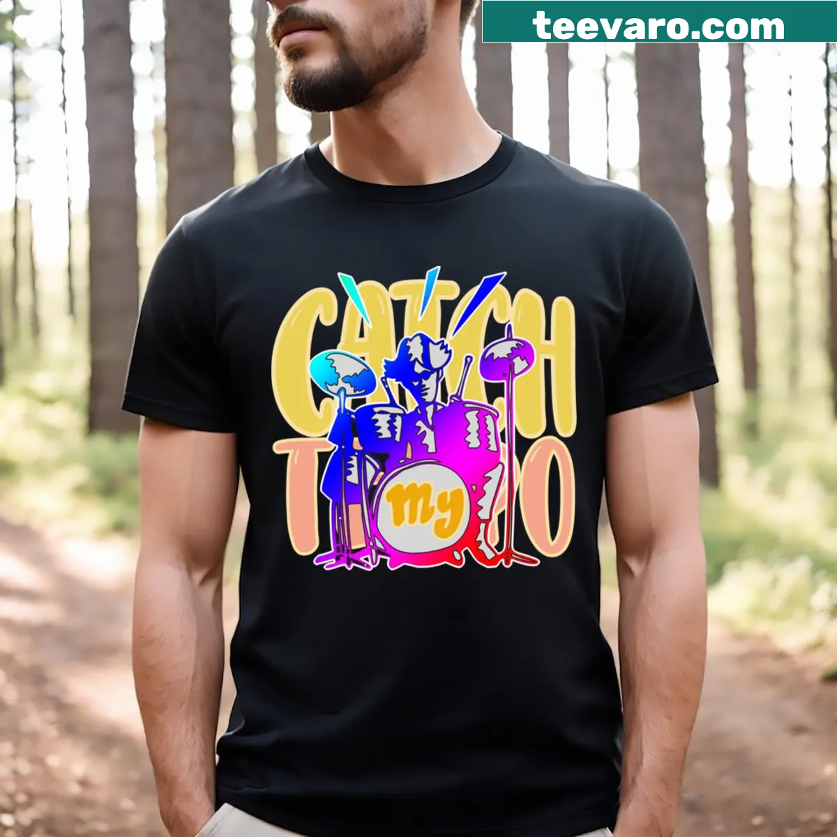 Cute T-shirt featuring an illustration of a beluga whale. — on a men's t-shirt