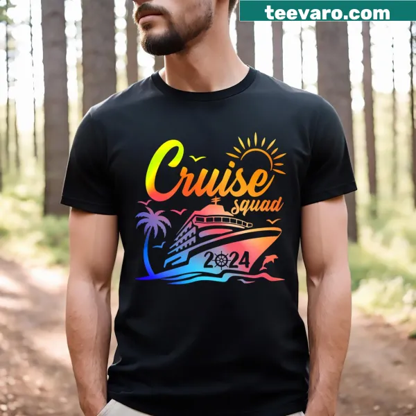 Matching family T-shirt for kids celebrating their first cruise in 2024.