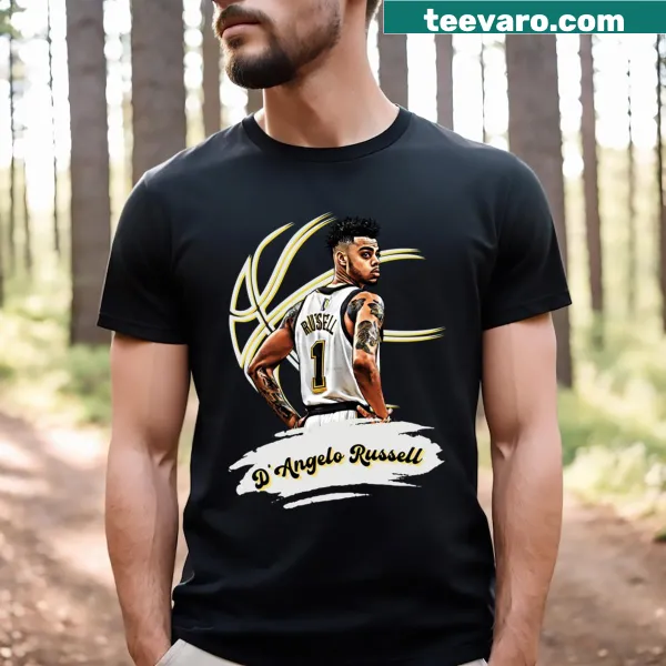 Bold typography T-shirt featuring D'Angelo Russell's name