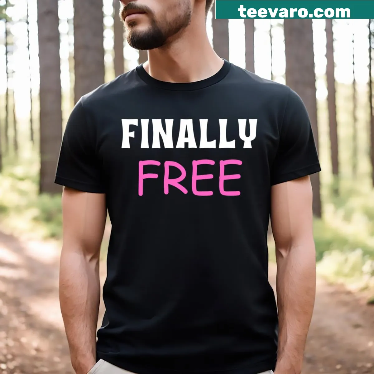 Funny typography graphic celebrating breakup freedom on a t-shirt — on a men's t-shirt