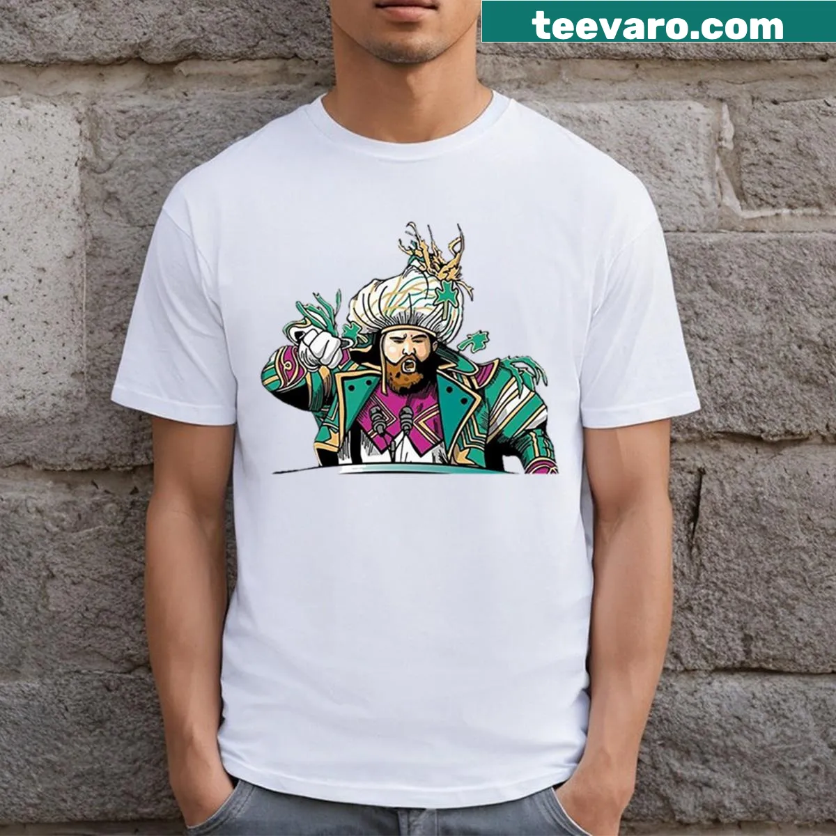 T-shirt celebrating Jason Kelce and the Philadelphia Eagles — on a men's t-shirt