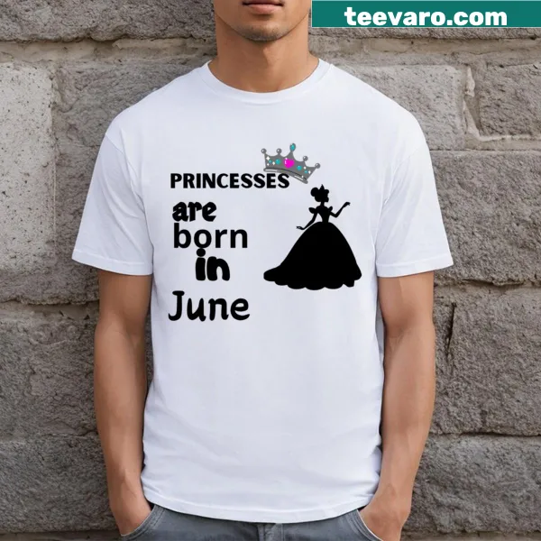 Adorable T-shirt for kids celebrating June birthdays for princesses