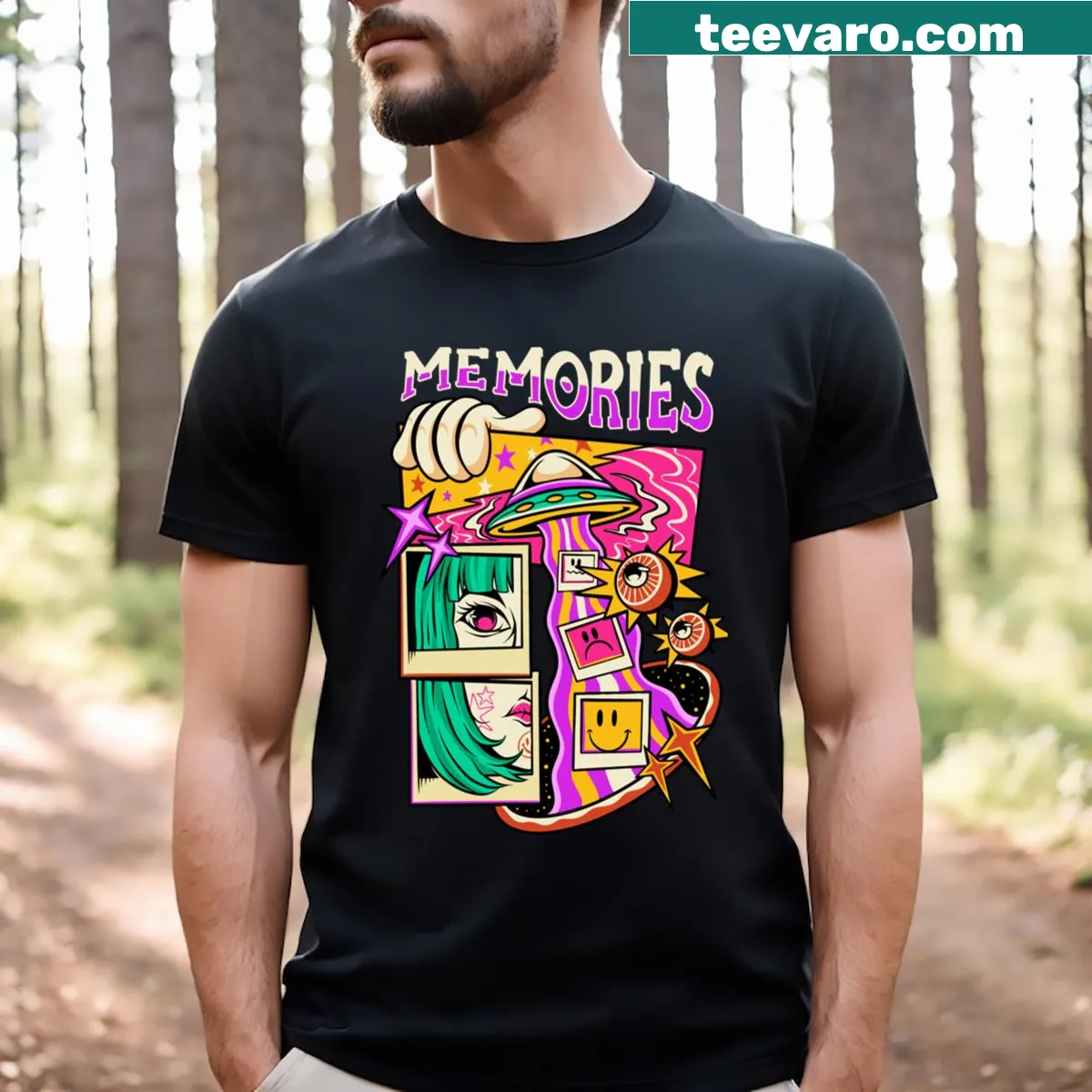 Retro streetwear t-shirt with a classic urban design — on a men's t-shirt