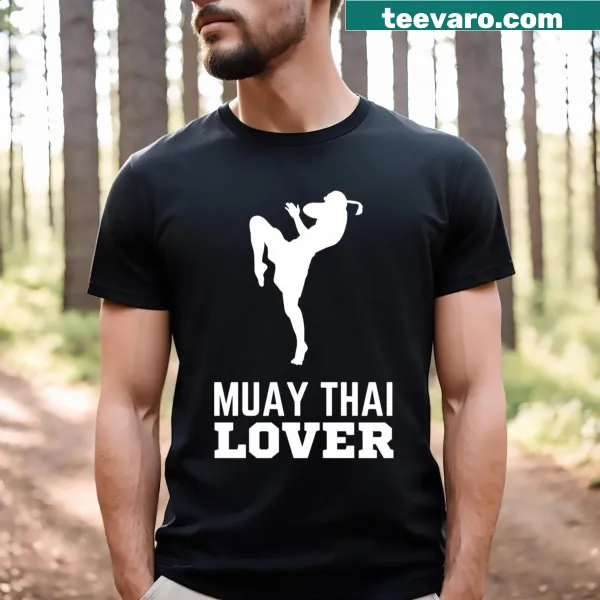 Illustrated T-shirt celebrating Muay Thai with dynamic graphic
