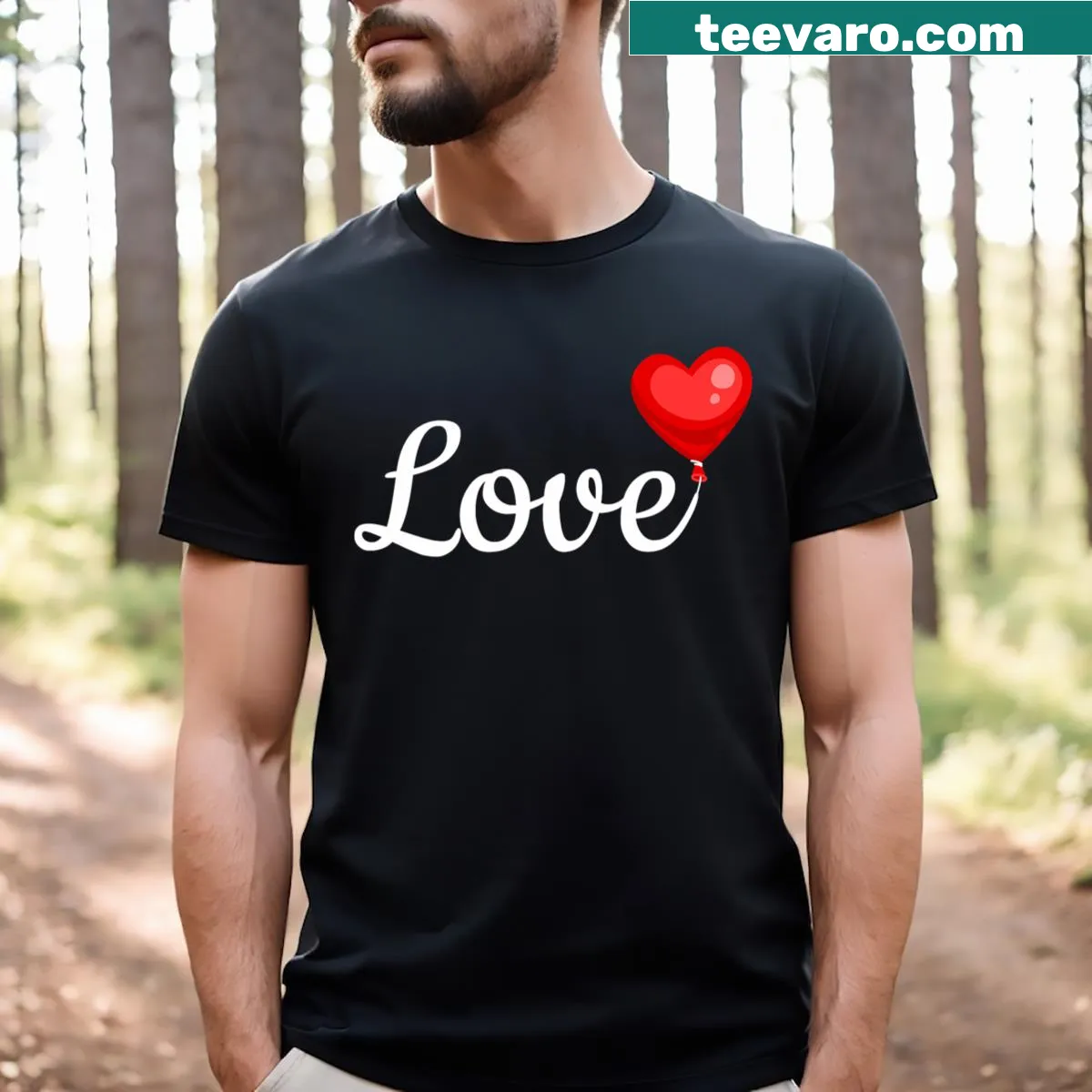 Cute heart graphic on a Valentine's Day T-shirt — on a men's t-shirt