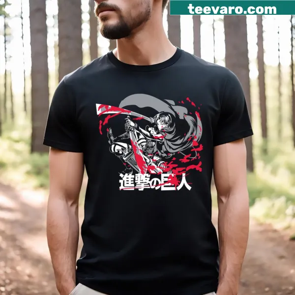 AOT T-shirt featuring a dramatic stronghold scene