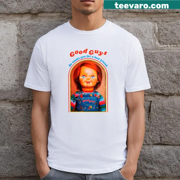 Chucky design inspired by retro horror movies on t-shirt