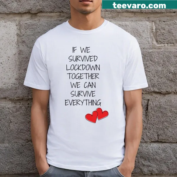 Valentine's-themed t-shirt featuring vaccine imagery and clever typography