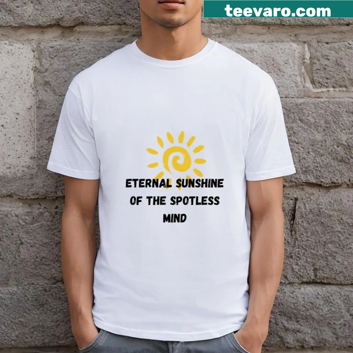 Illustrated design inspired by Eternal Sunshine Of The Spotless Mind film — on a men's t-shirt