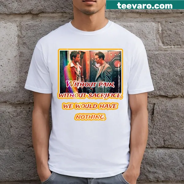 Cartoon-style T-shirt inspired by Fight Club movie.