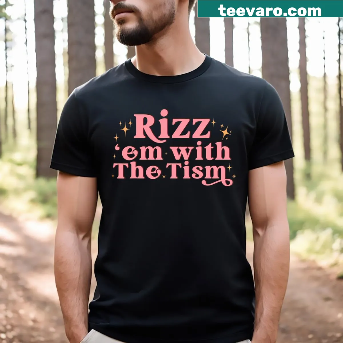 Humorous autism quote typography shirt for men — on a men's t-shirt
