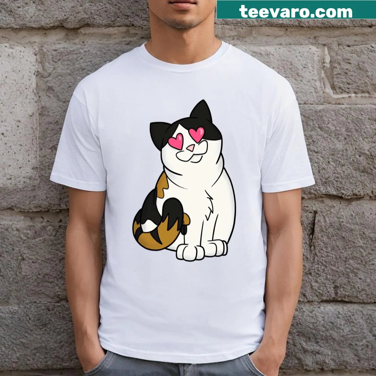 T-shirt with playful text 'Gordito In Love' — on a men's t-shirt