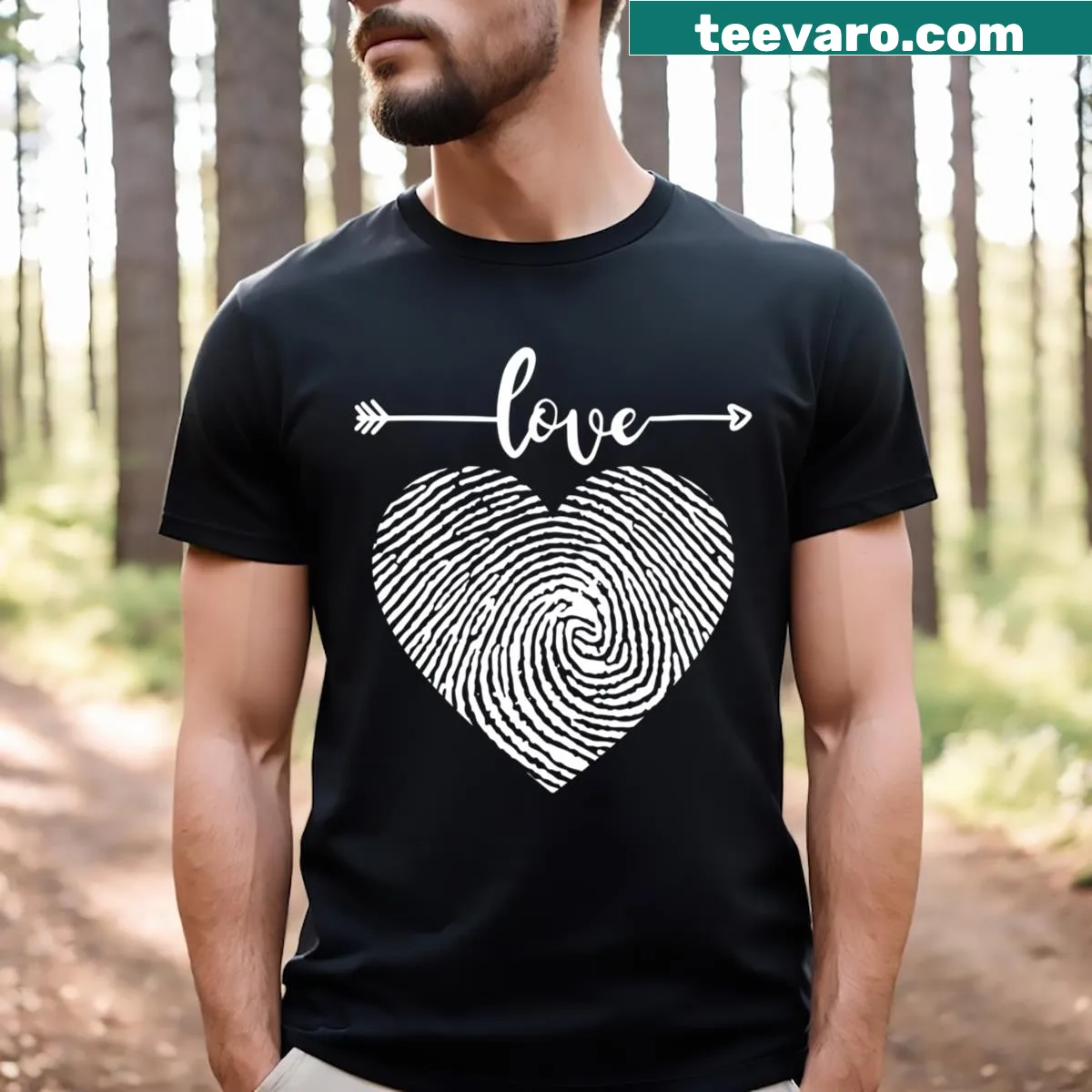 Cute Valentine's Day t-shirt with a sweet design celebrating love — on a men's t-shirt
