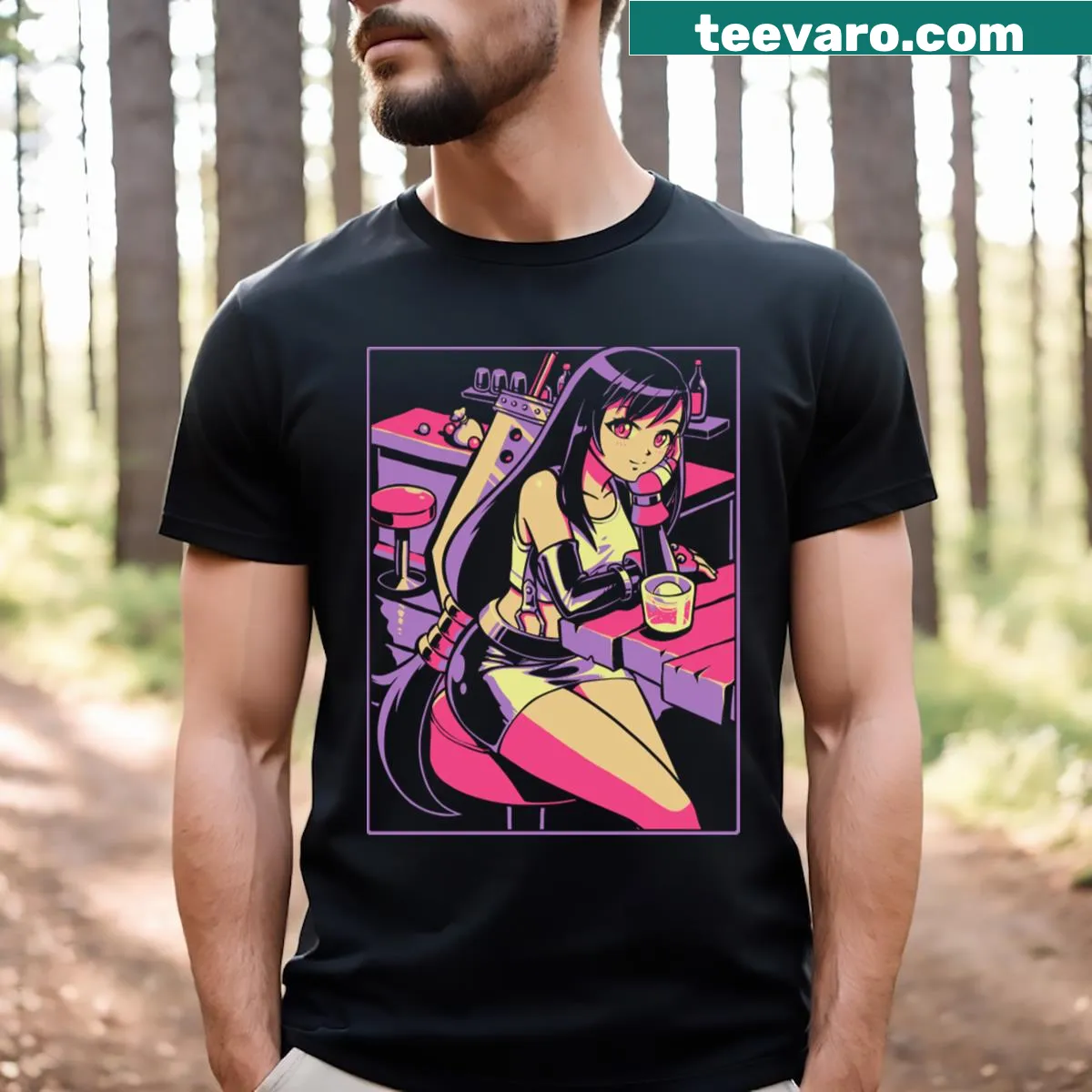 Hometown Girl T-shirt with stylish text design — on a men's t-shirt