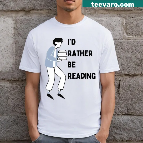 Witty typography T-shirt expressing a love for reading