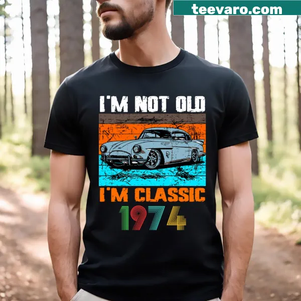 Vintage-themed birthday t-shirt celebrating turning 50