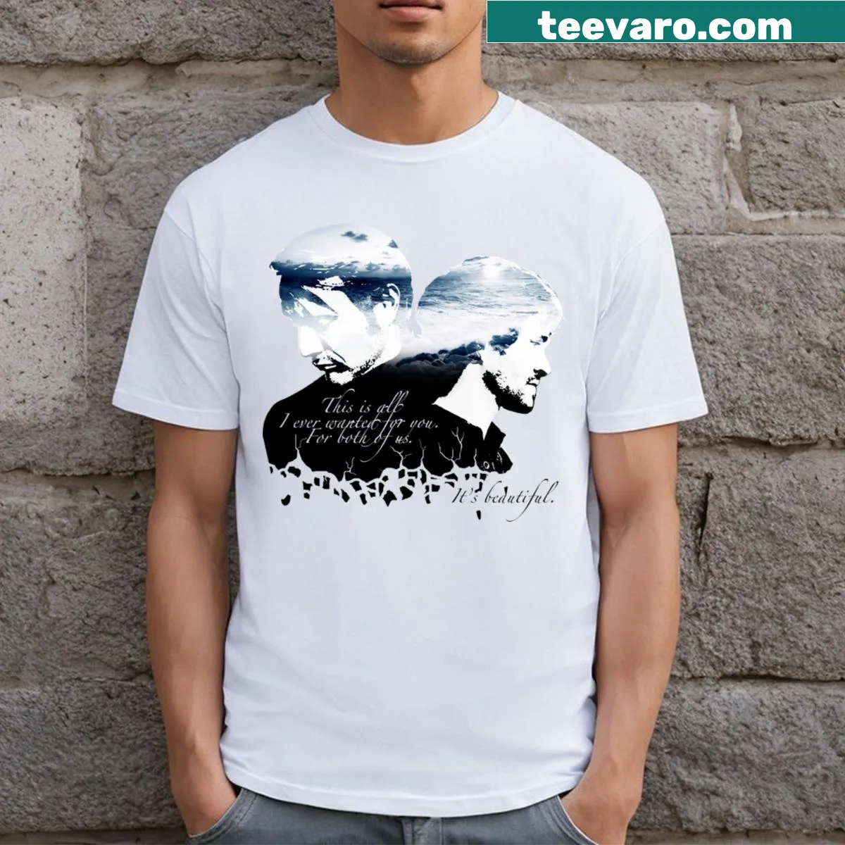 T-shirt featuring Hannibal design with the phrase It's Beautiful — on a men's t-shirt