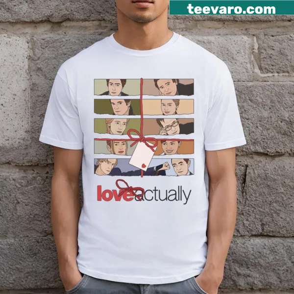T-shirt with the phrase 'Love Actually' in stylish typography