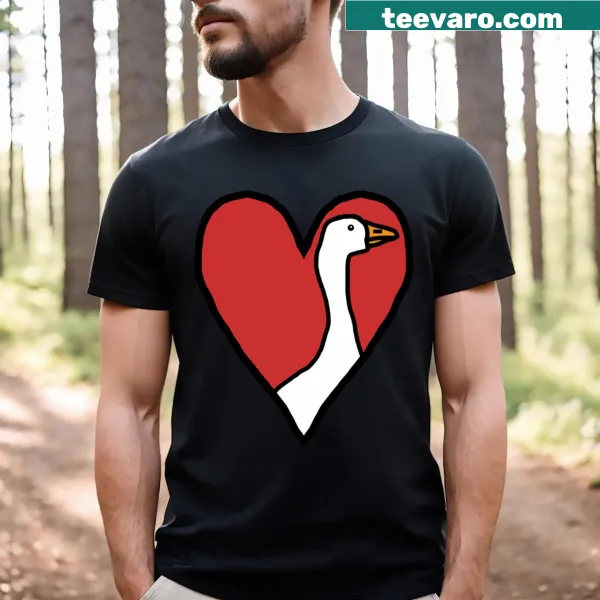 Cute My Small Goose Valentine t-shirt featuring a small goose