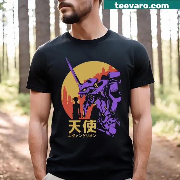 Neon Genesis Evangelion retro vintage t-shirt celebrating the series
