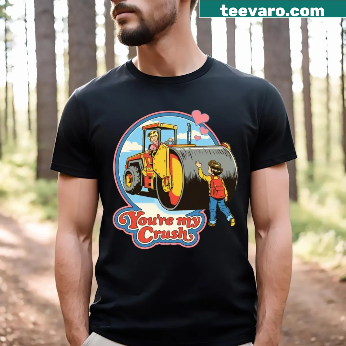Cute tee with the phrase You're My Crush — on a men's t-shirt