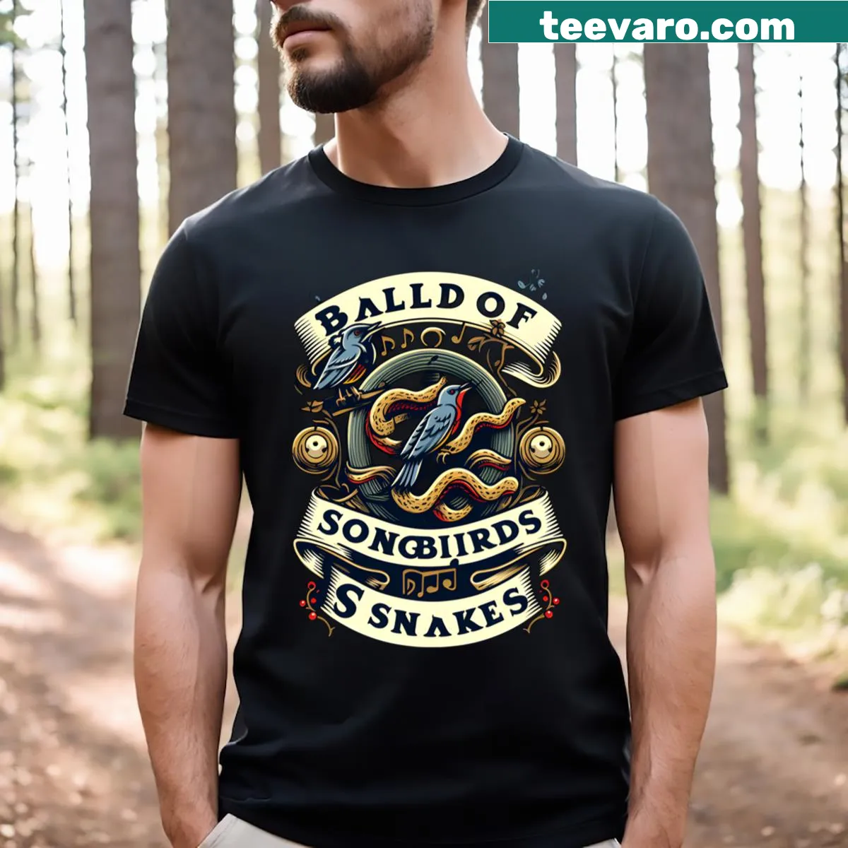 Graphic T-shirt inspired by A Ballad Of Songbirds And Snakes — on a men's t-shirt