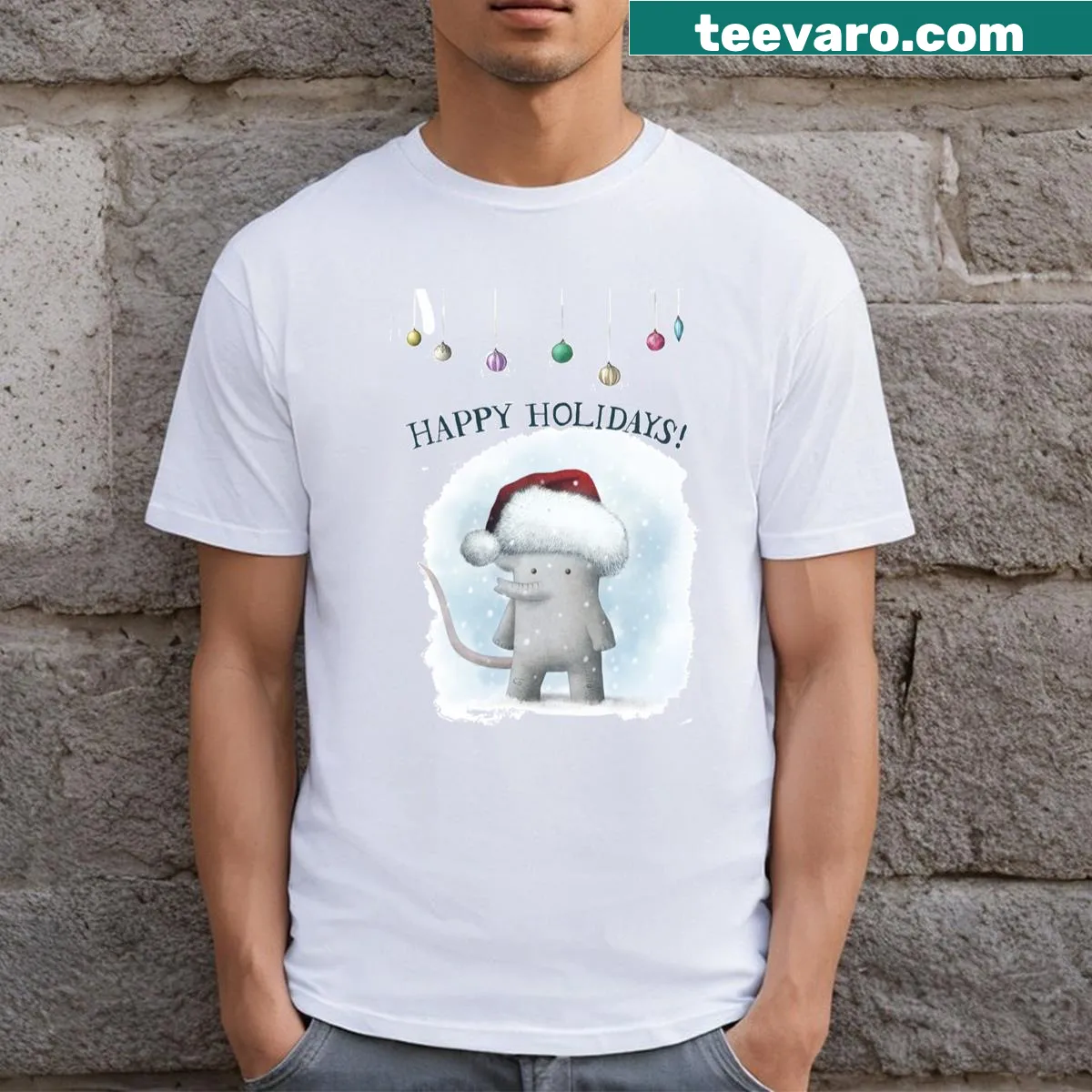 Festive T-shirt featuring the name 'Barnabus' for the Christmas season. — on a men's t-shirt