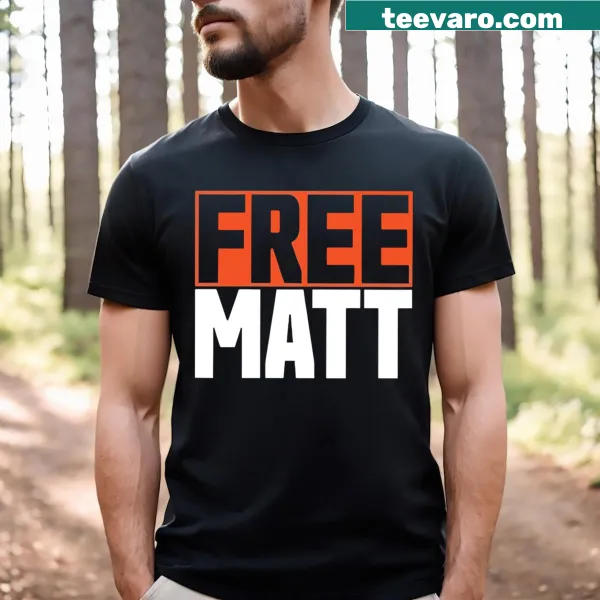 Essential tee with 'Free Matt Cincinnati' bold typography print