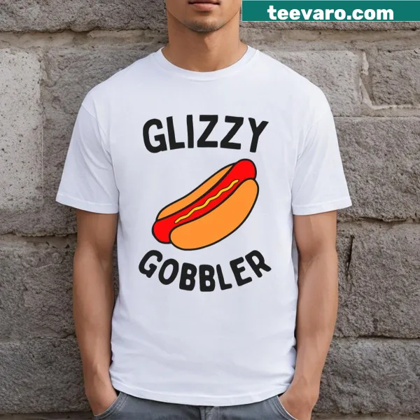 Playful T-shirt featuring a cartoon hot dog design