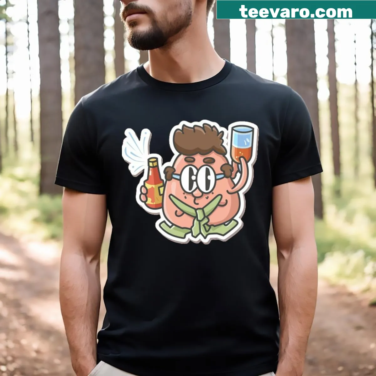 Funny New Year t-shirt with humorous text — on a men's t-shirt