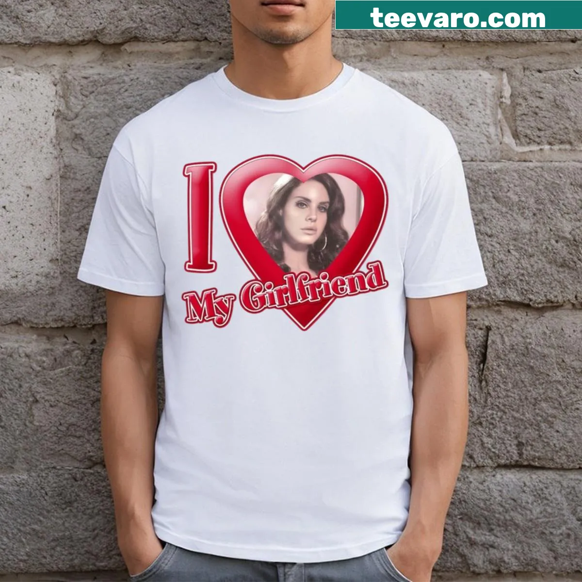 T-shirt featuring a loving message alongside Lana Del Rey reference. — on a men's t-shirt