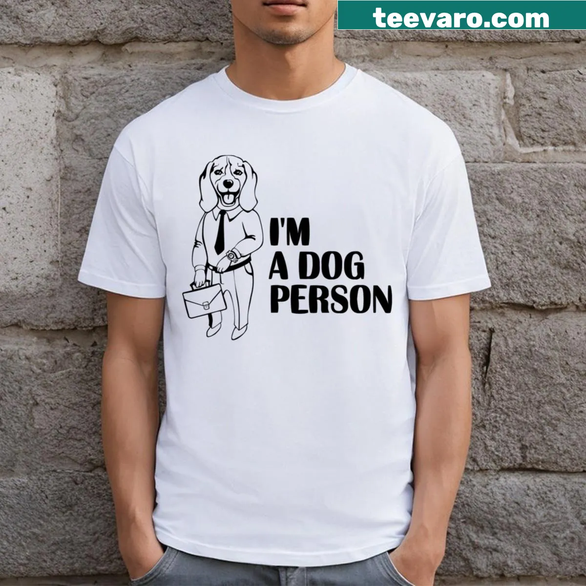 T-shirt with the phrase 'I'm A Dog Person' for dog lovers — on a men's t-shirt