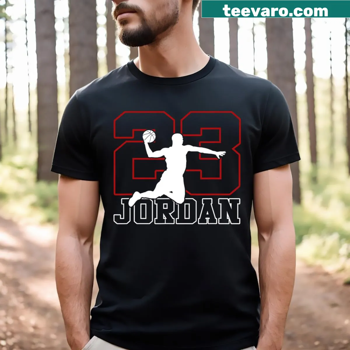 Personalized vintage T-shirt with the name Jordan — on a men's t-shirt
