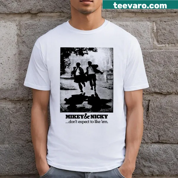 Nostalgic Mikey Nicky text T-shirt with playful typography