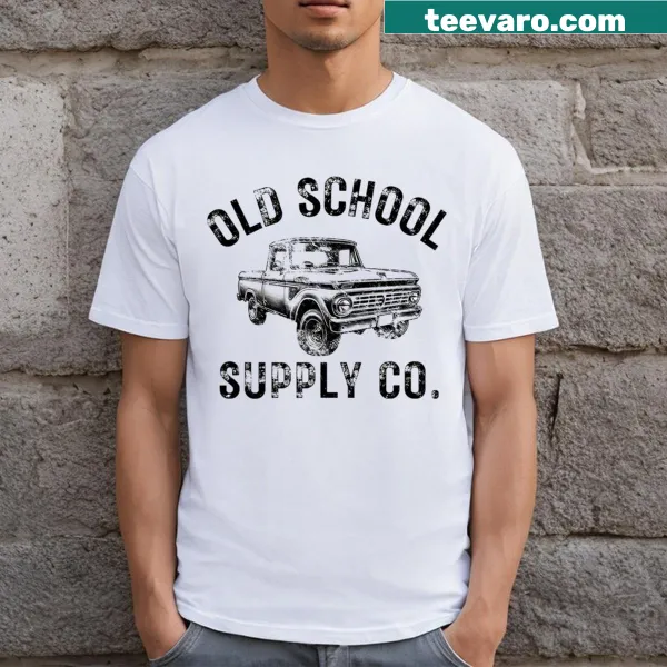 Vintage pickup truck design on a nostalgic t-shirt